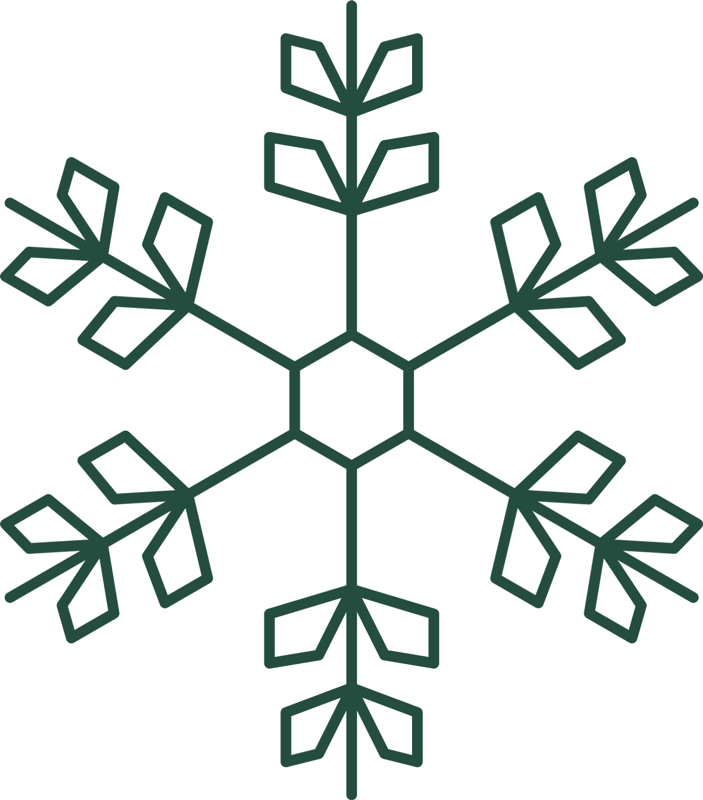 Leaf snowflake