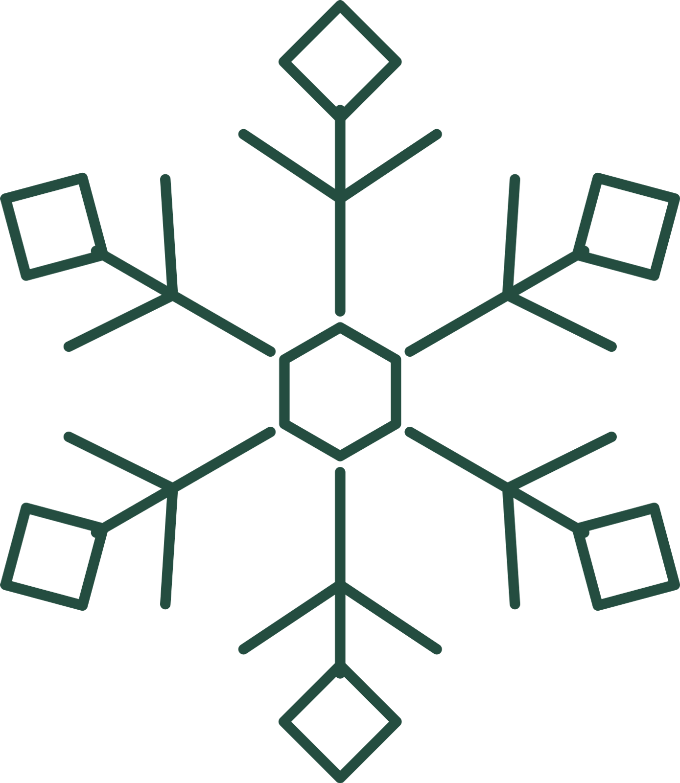 Diamond snowflake