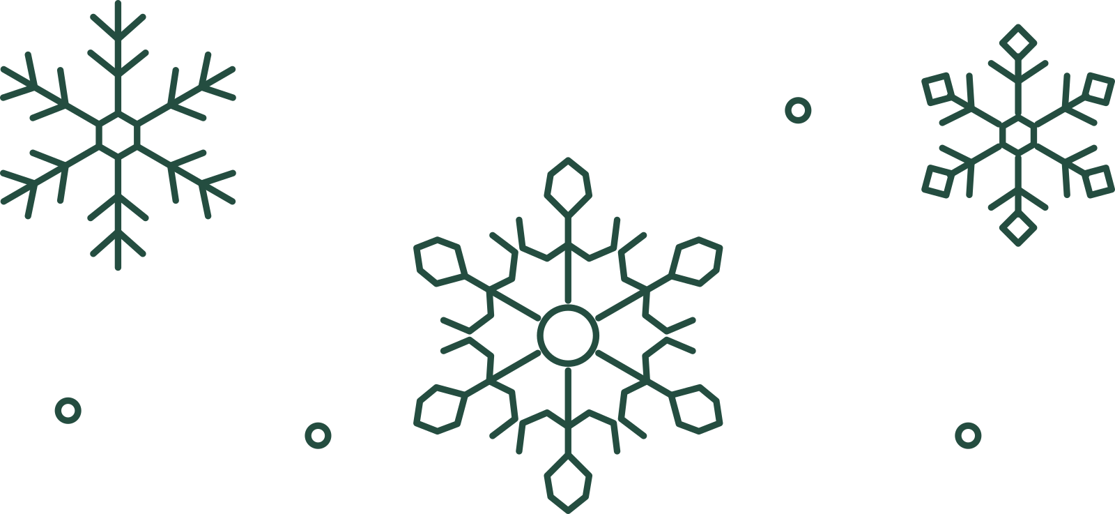 Falling snowflakes