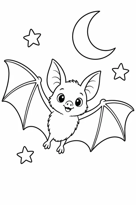 Little Bat Under the Moon