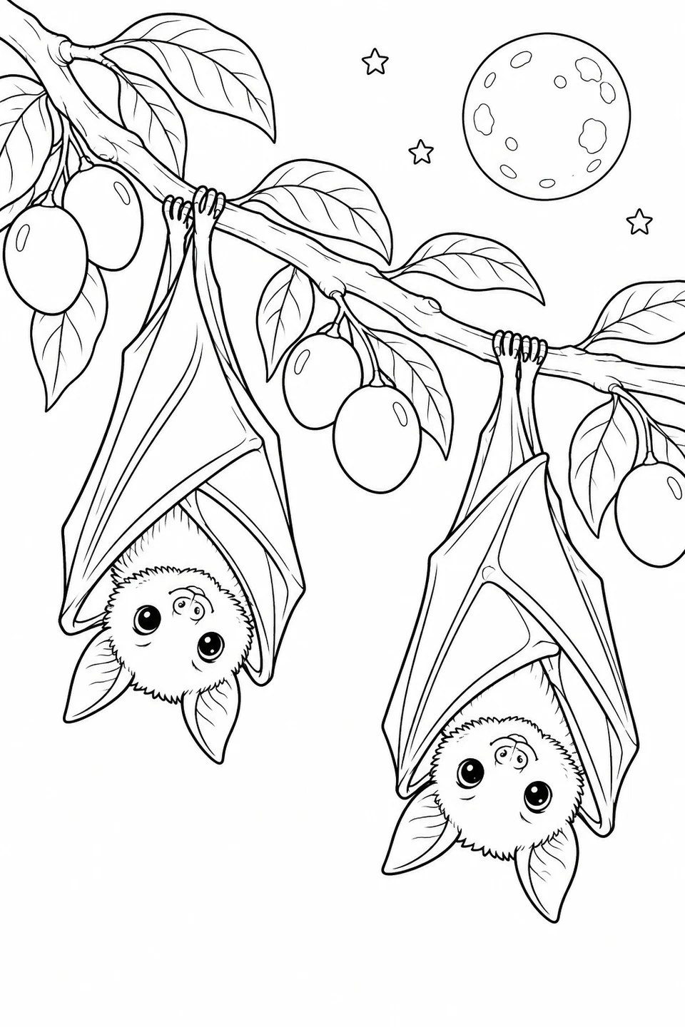 Bats Resting in an Orchard
