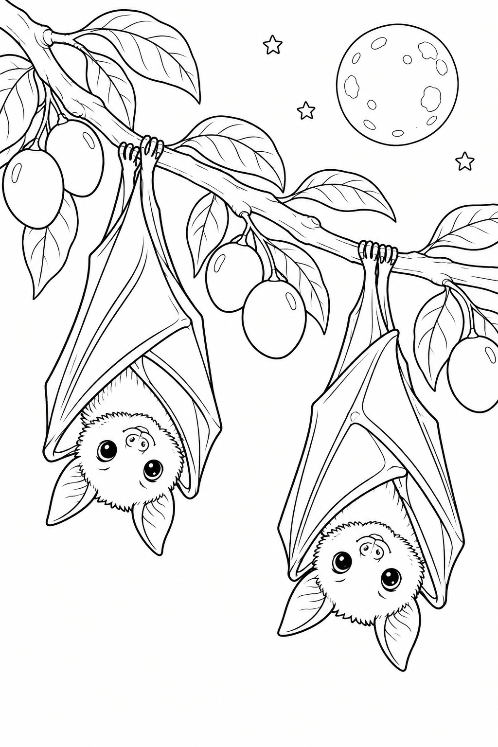 Bats Resting in an Orchard