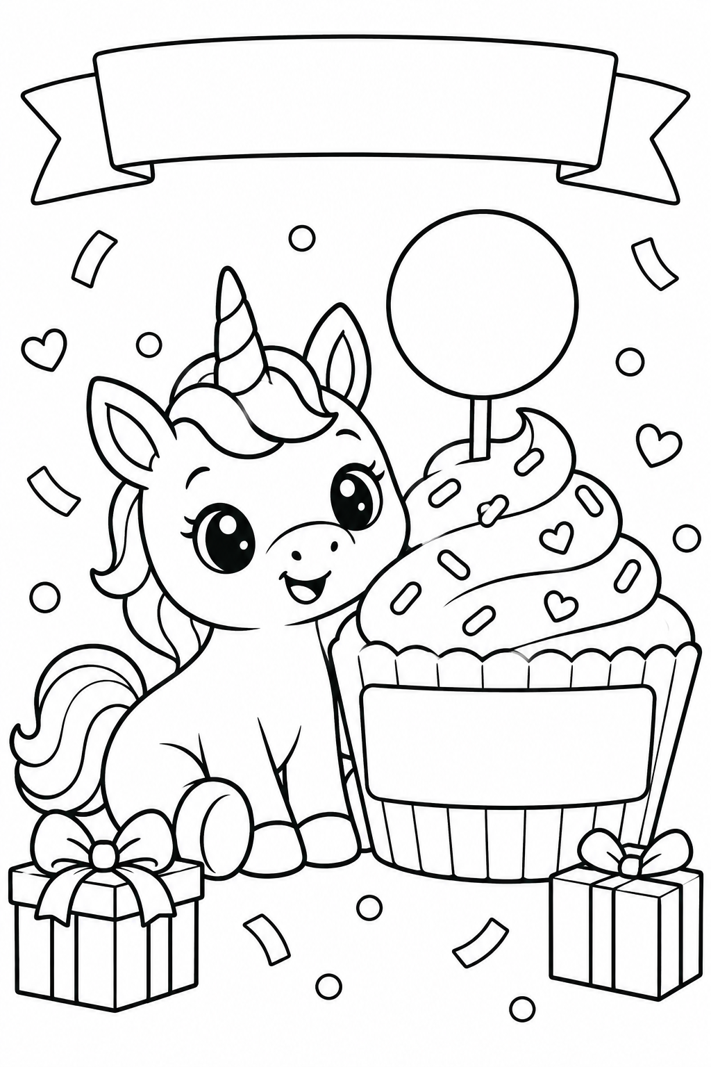 A unicorn’s birthday cupcake