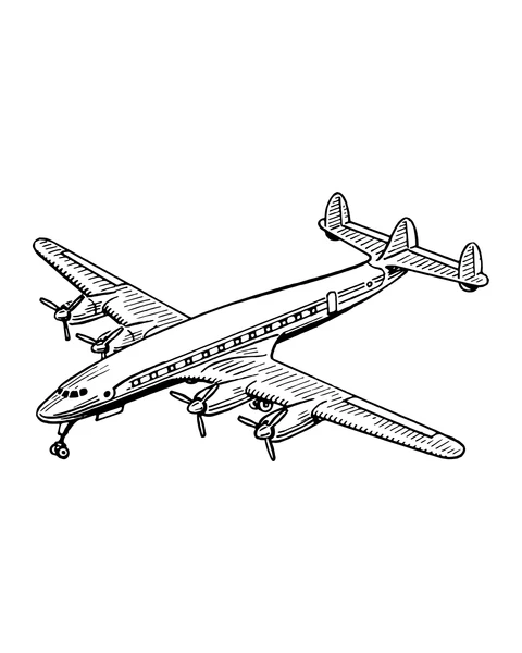 Vintage Four-Engine Airplane
