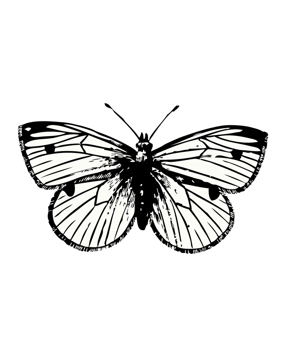 Butterfly with Striped Wings