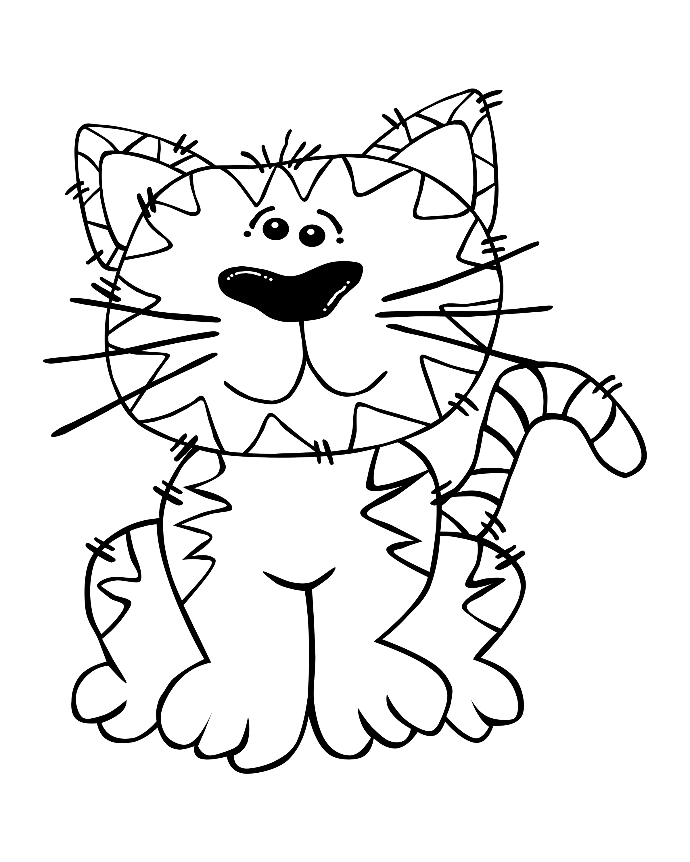 Striped Cartoon Kitten