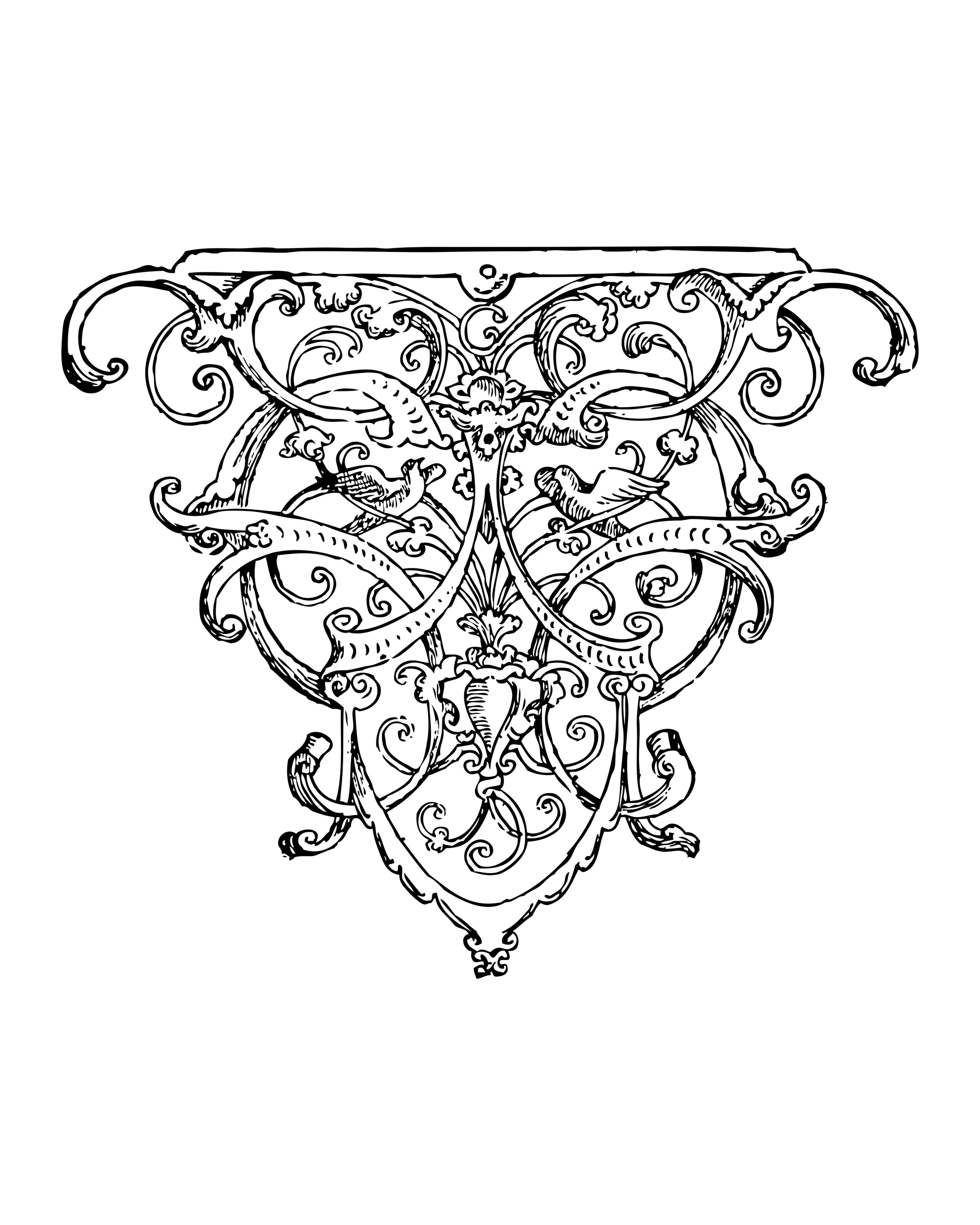 Ornamental Leaf Scrollwork