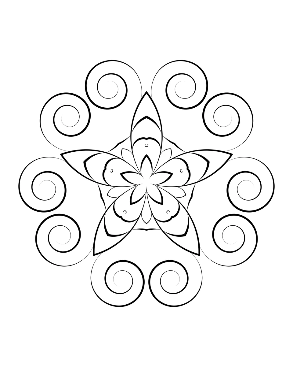 渦巻きの花びらの花