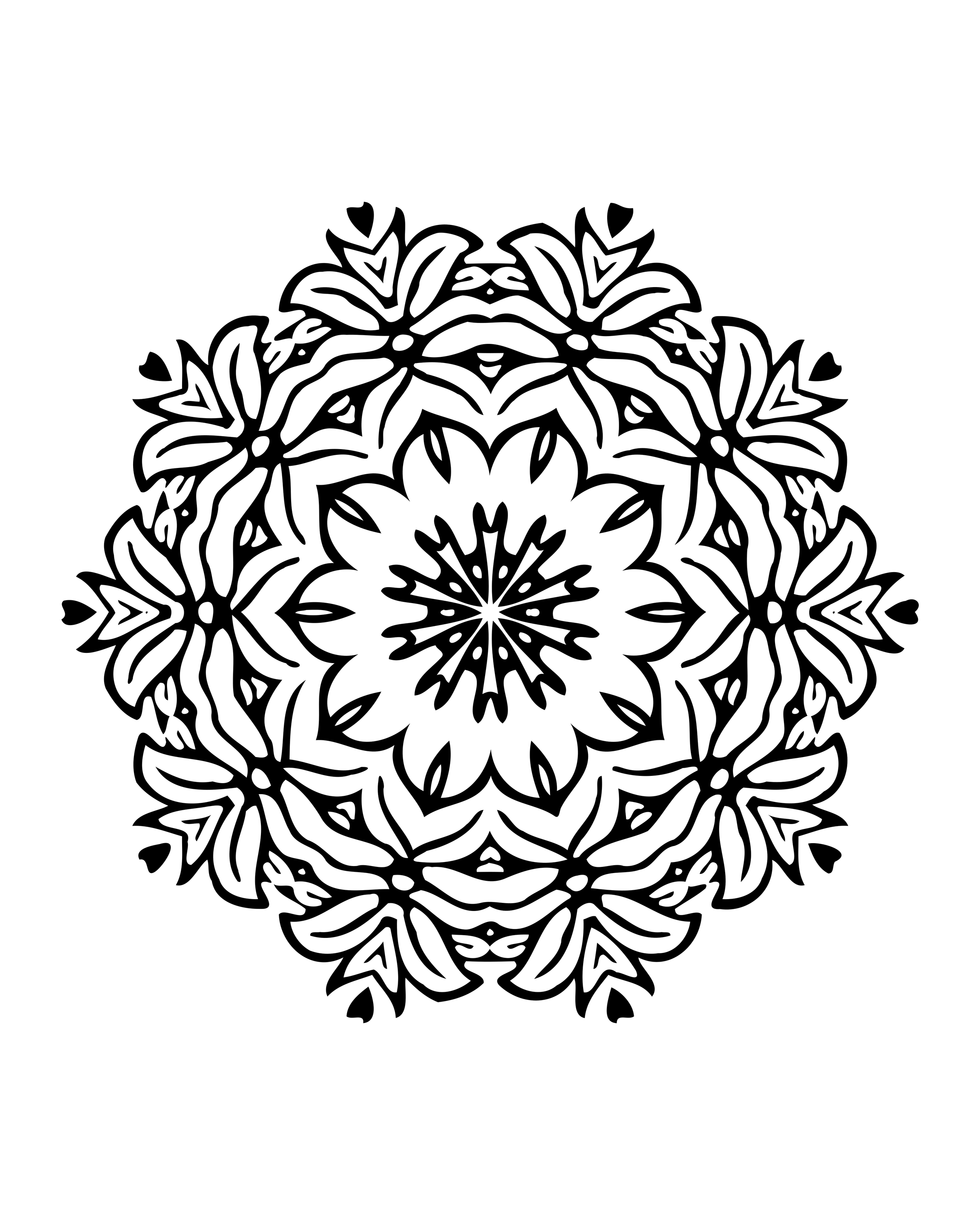Round Floral Mandala