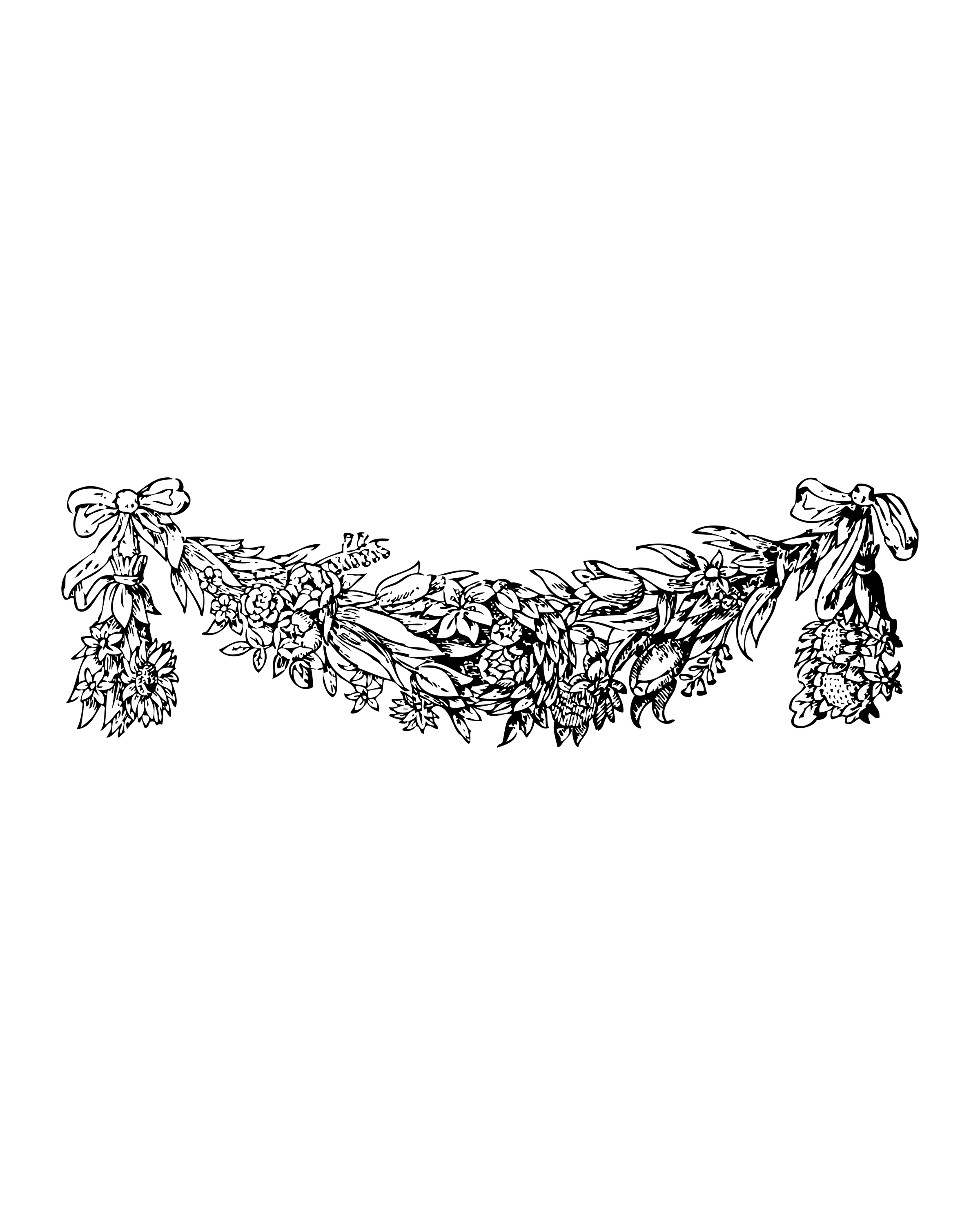 Floral Garland with Bows