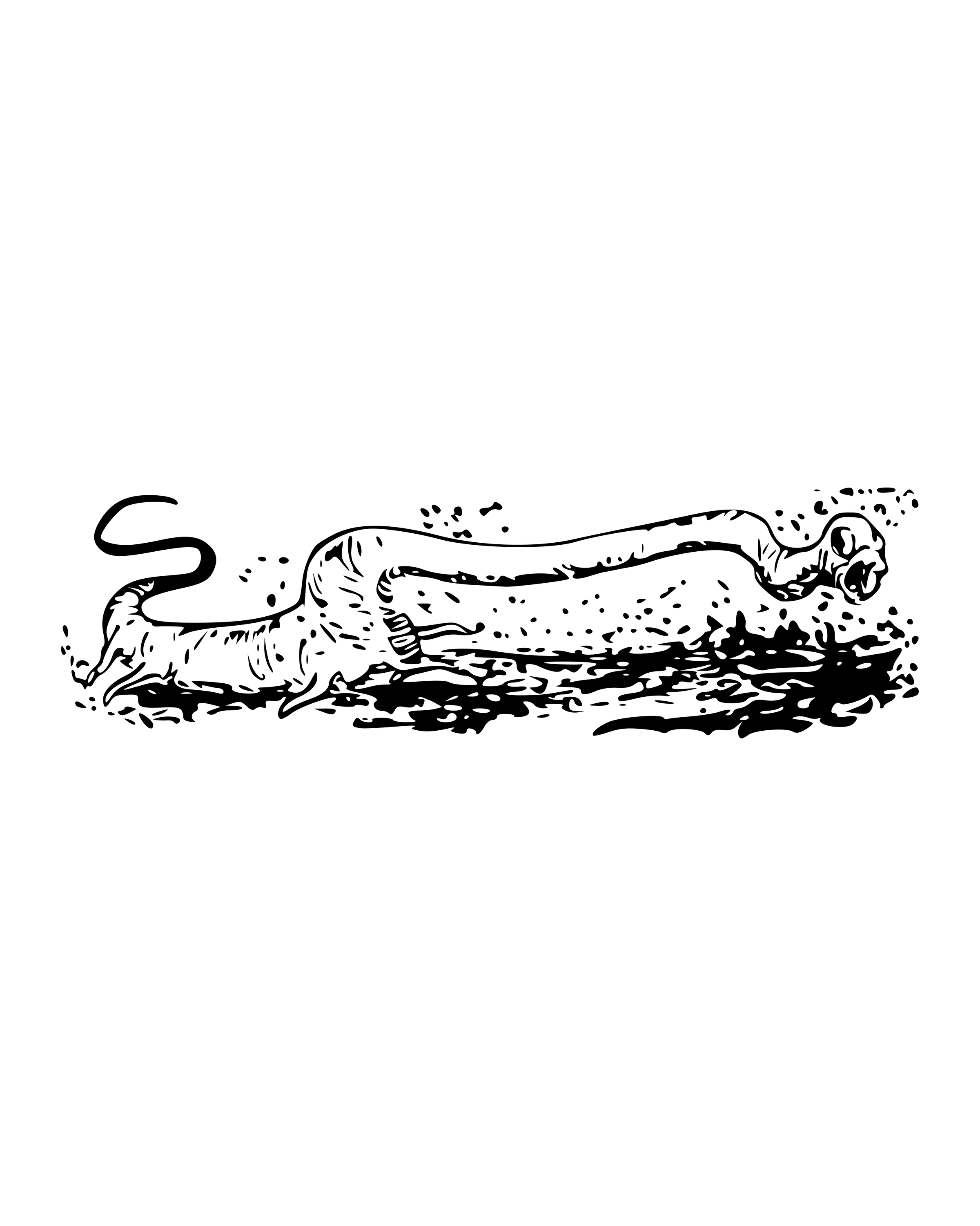 Lungo serpente a terra
