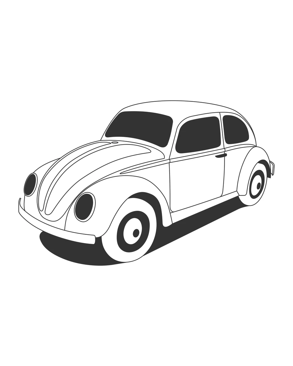 Vintage Rounded Car