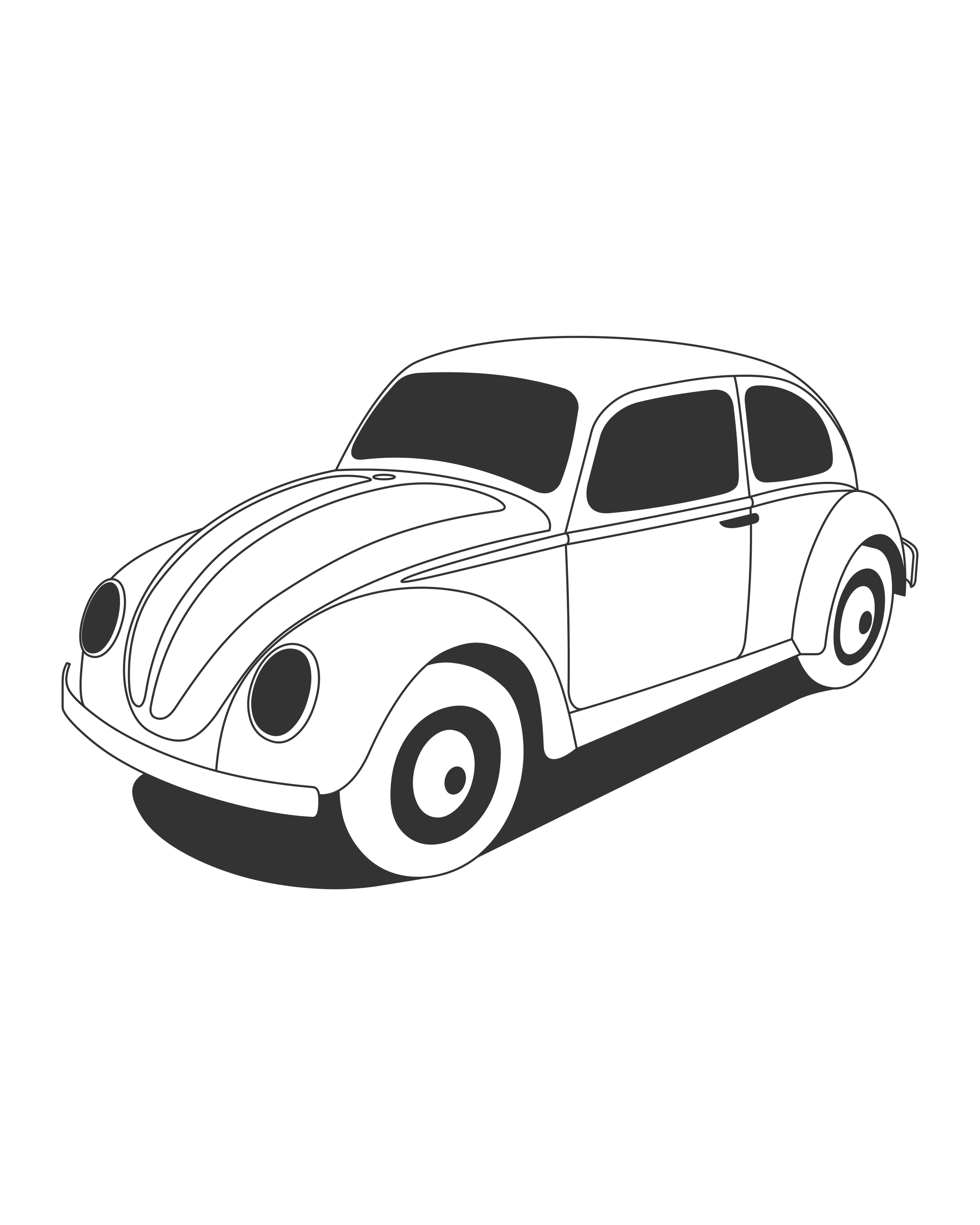 Vintage Rounded Car