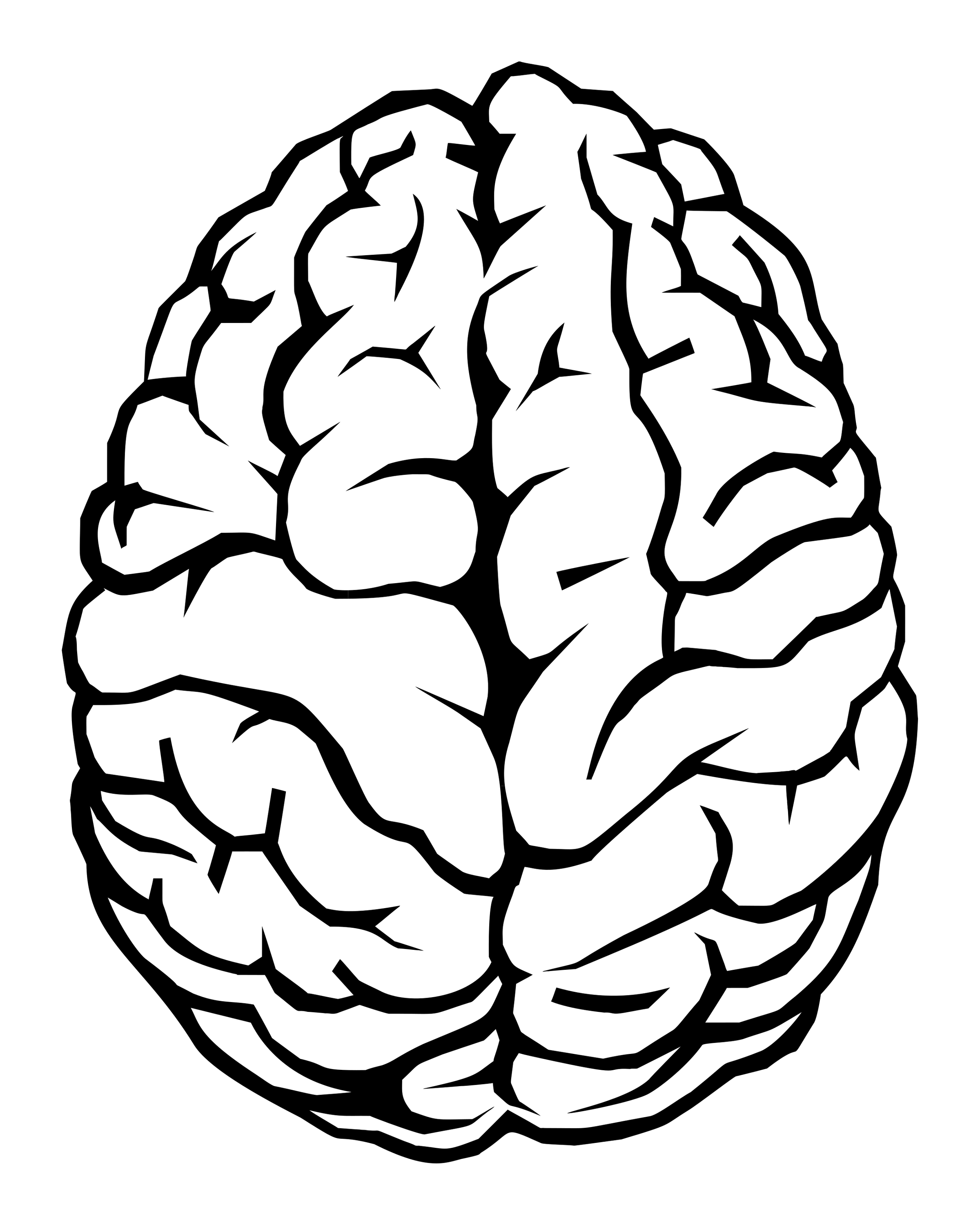 Cerveau vu du dessus