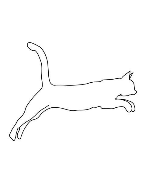 Leaping Cat Outline