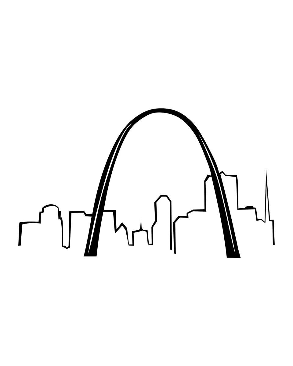 Arch and City Skyline