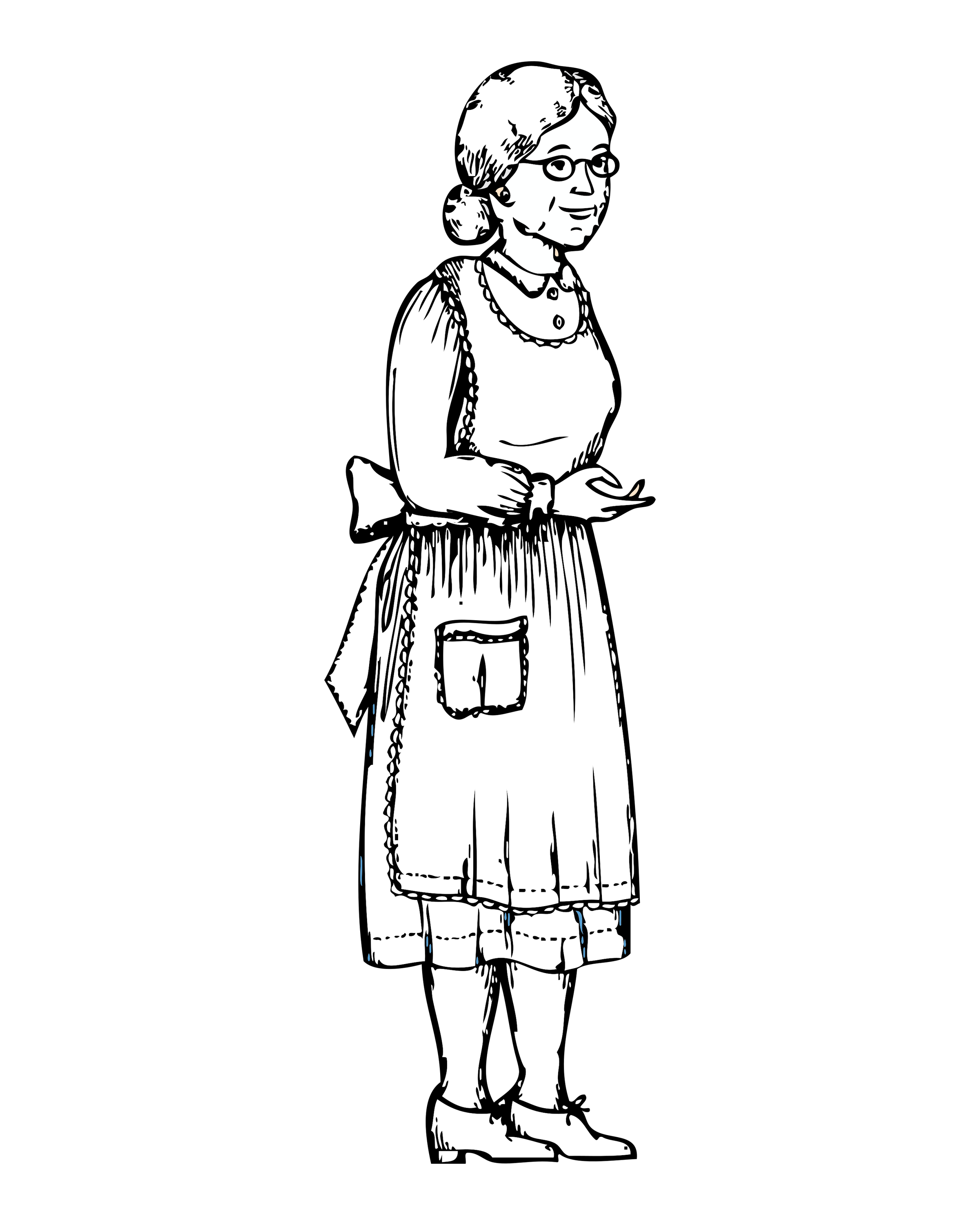 Nonna con grembiule