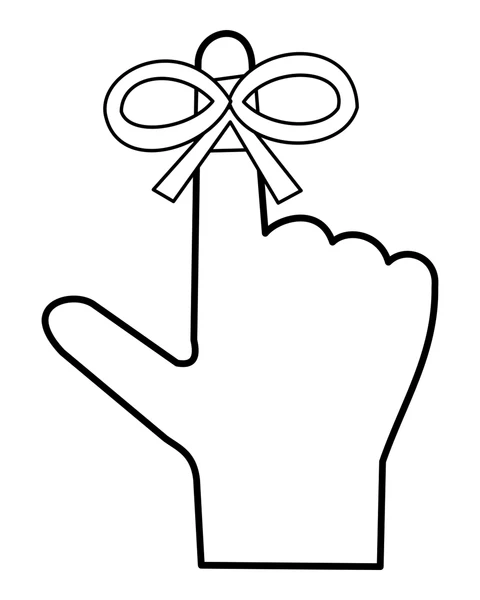Finger with a Ribbon Bow