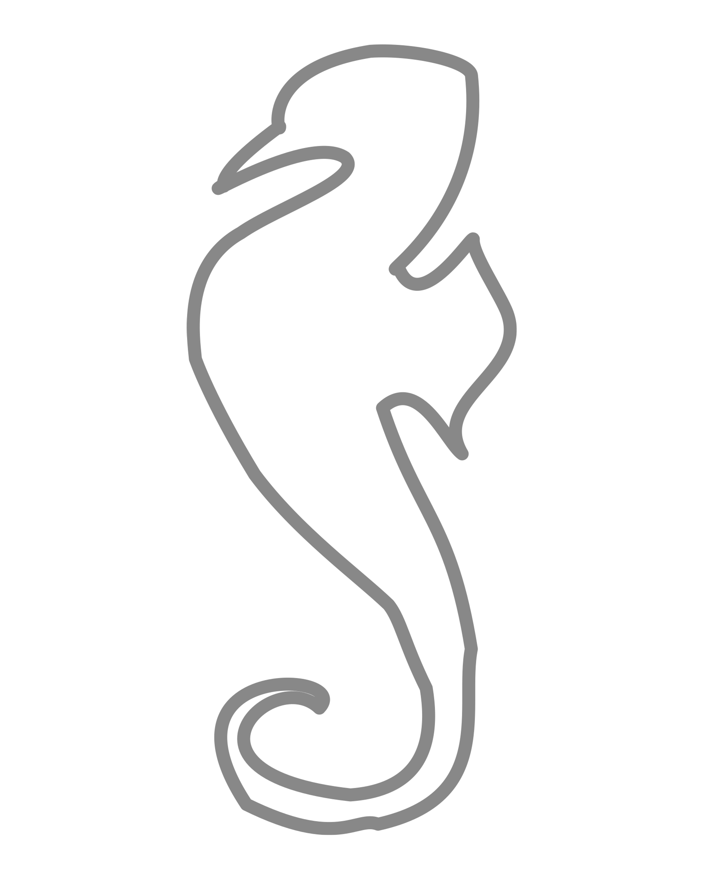 Seahorse Outline