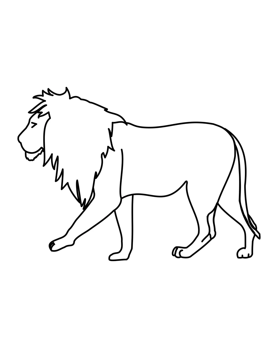Leone di profilo