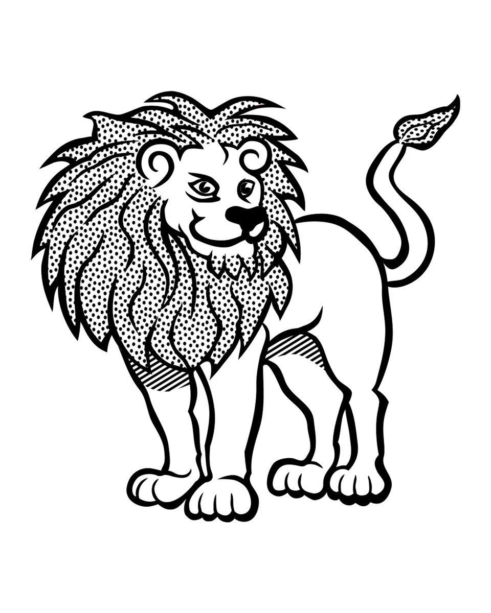 León con gran melena