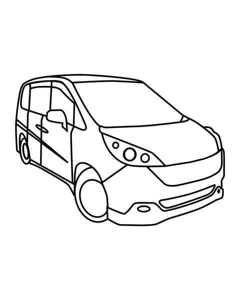 Minivan from the Front Corner