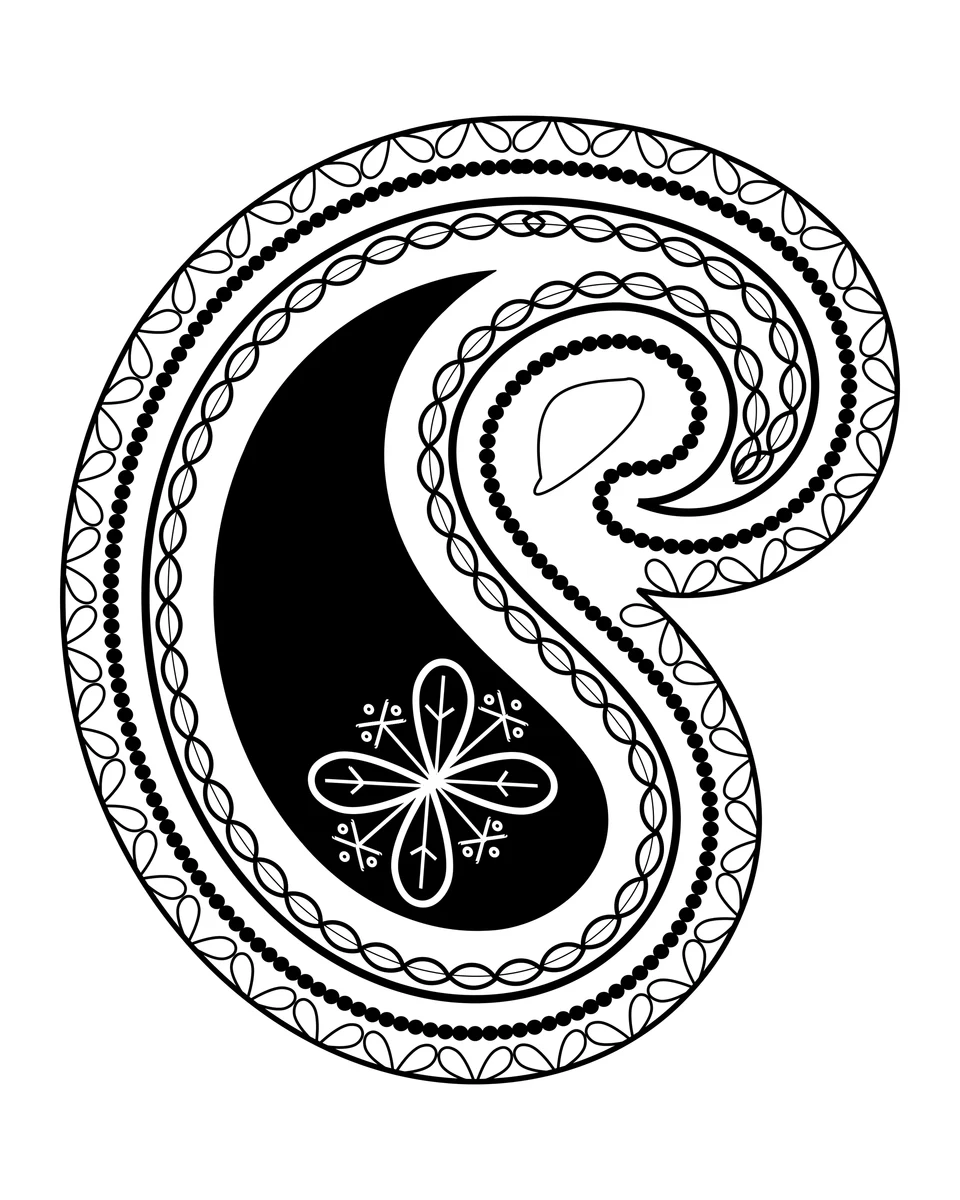 Dekorativer Paisley-Tropfen