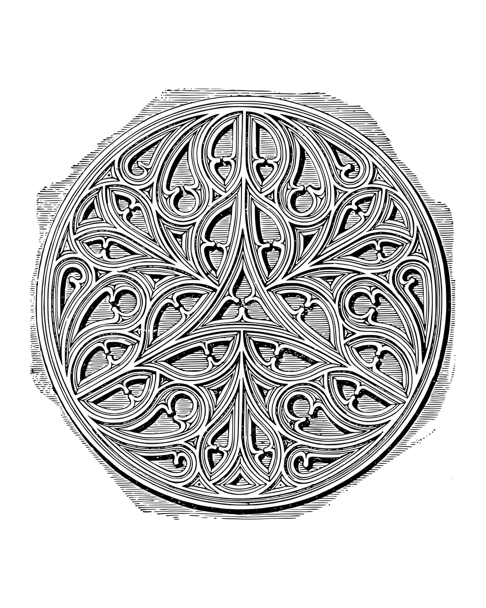 Circular Leaf Ornament