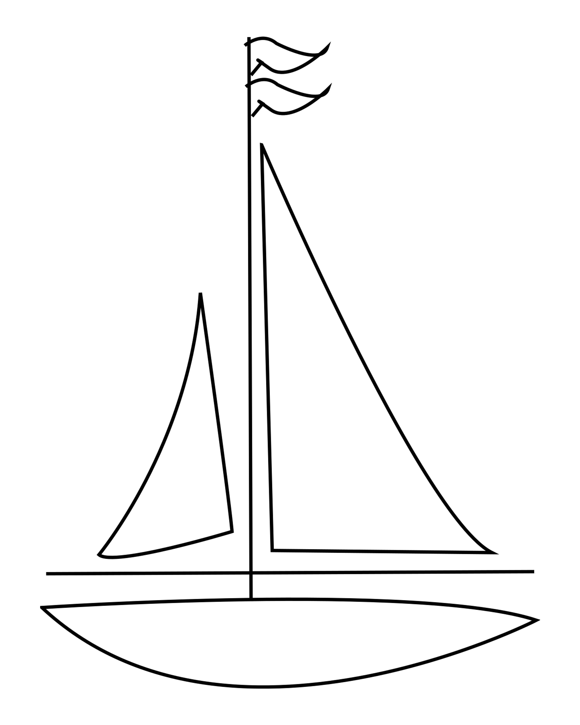Veleiro com bandeira