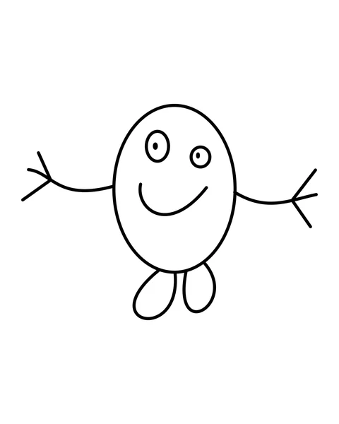 Smiling Oval Character