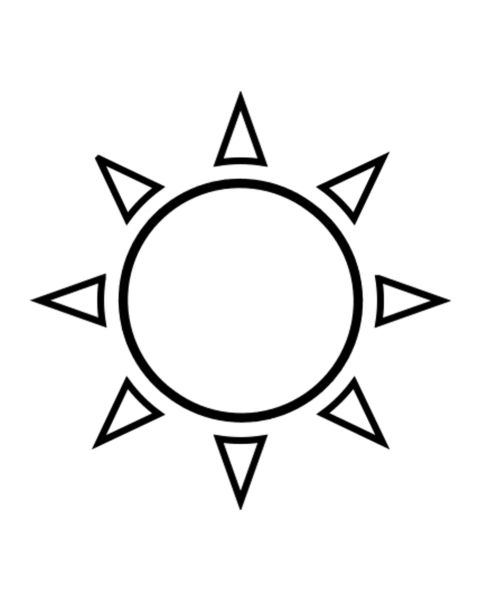 Sun with Triangle Rays