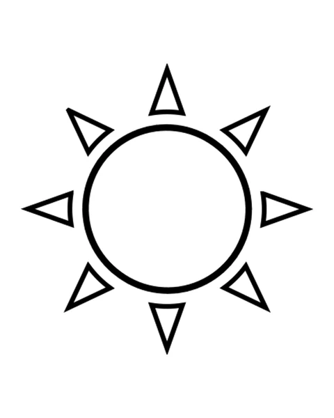 Sun with Triangle Rays