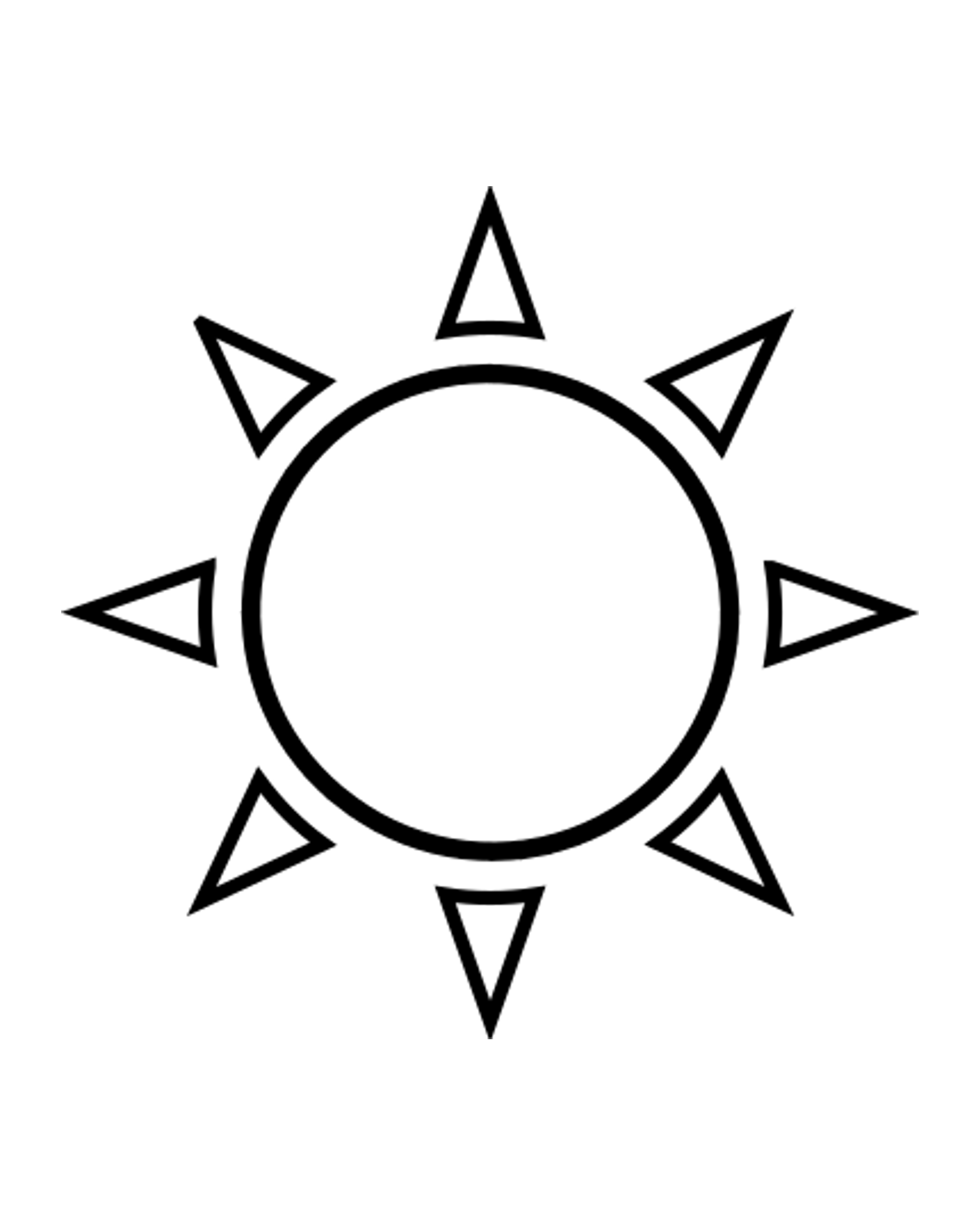 Sun with Triangle Rays