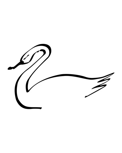Swan with a Curved Neck