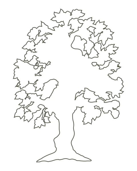 Leafy Tree Outline