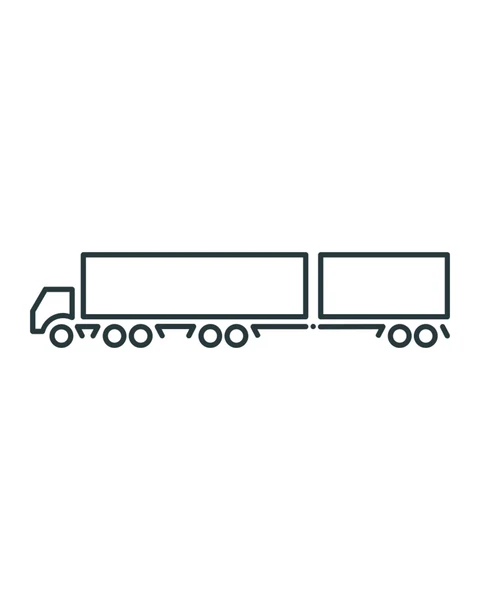 Truck with Two Trailers