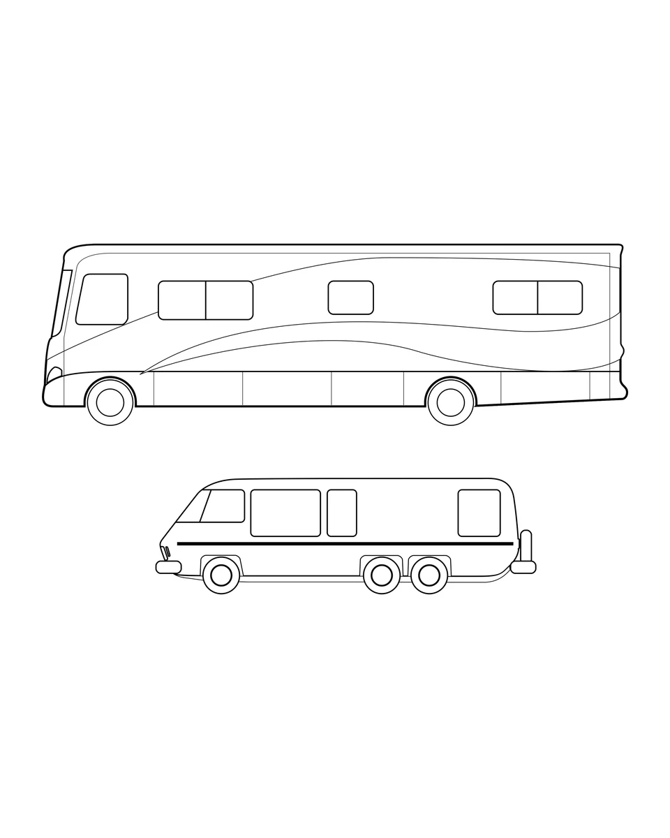 Dos autobuses de pasajeros