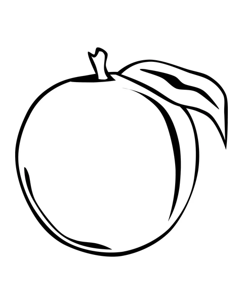 Round Apple with Leaf