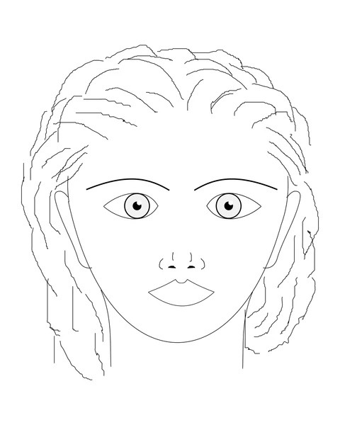 Woman with Wavy Hair