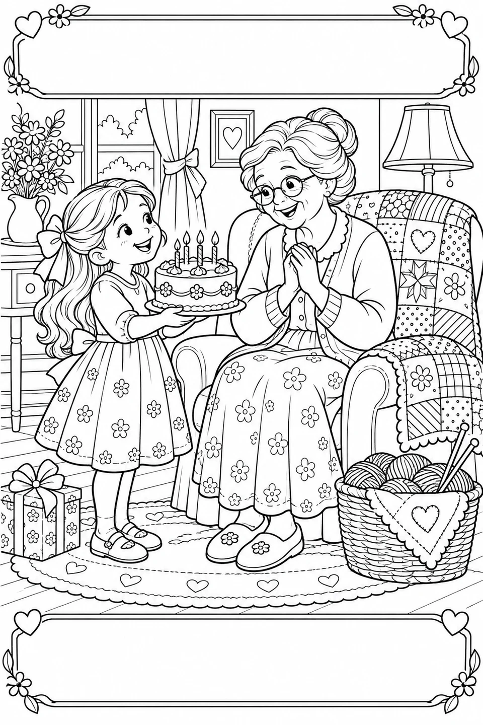 パッチワークとおばあちゃんの誕生日