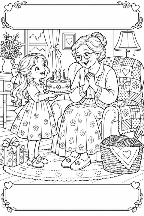 パッチワークとおばあちゃんの誕生日