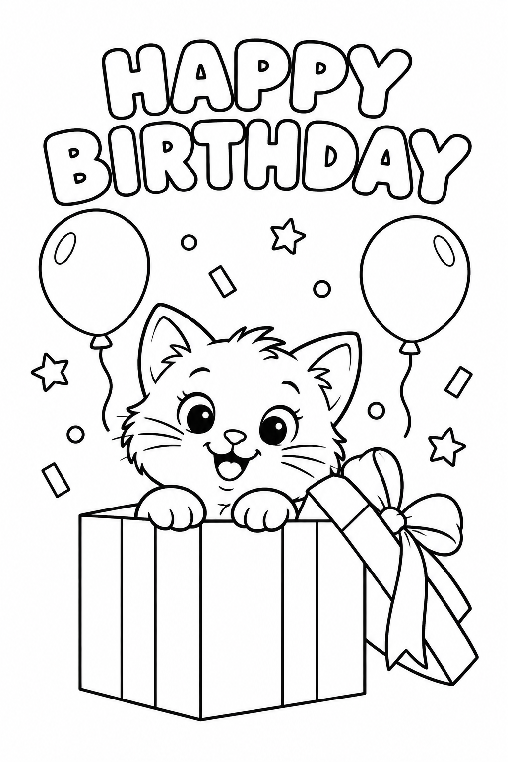 Birthday Kitten Surprise