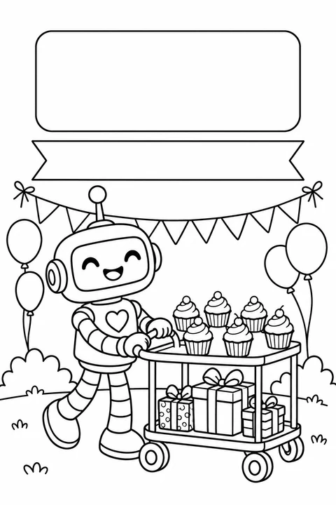 Robot Birthday Cupcakes