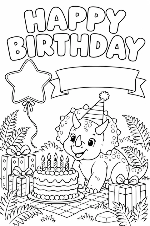 Triceratops Birthday Picnic