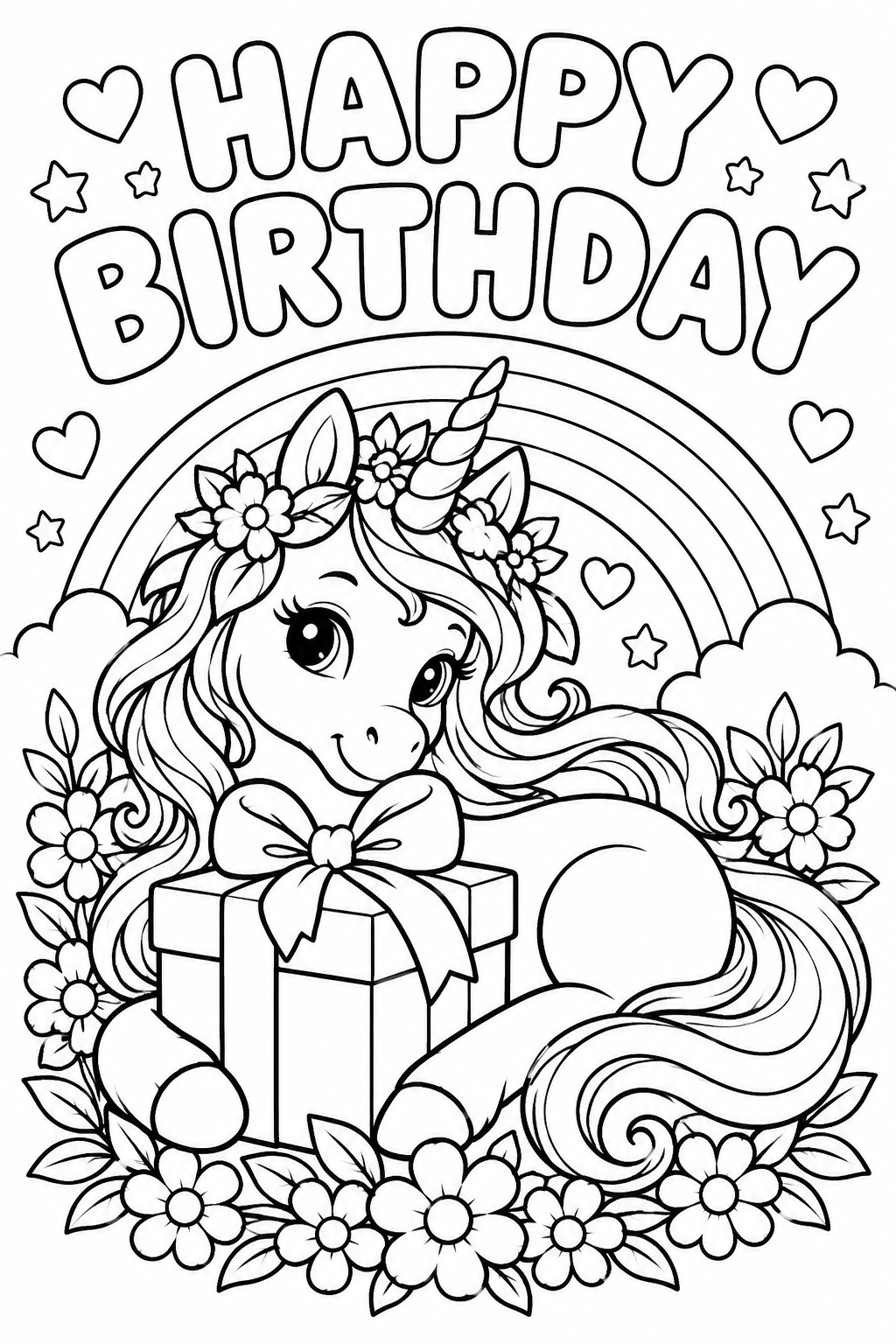 Unicorn Birthday Rainbow