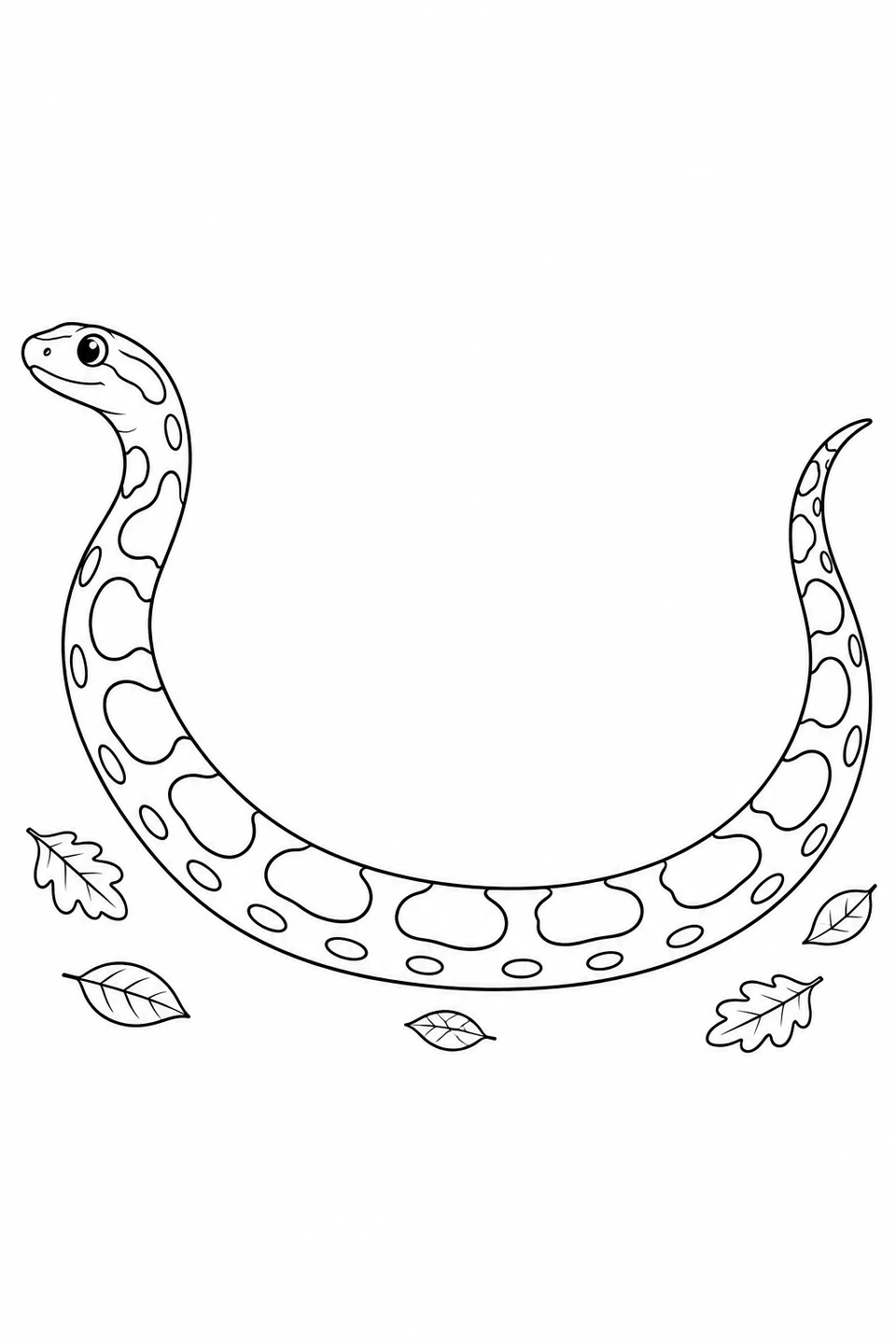 Snake in a wide U with large back patches and small side spots