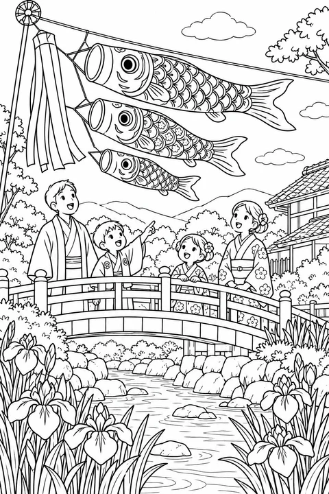 Carp Streamers over the Bridge