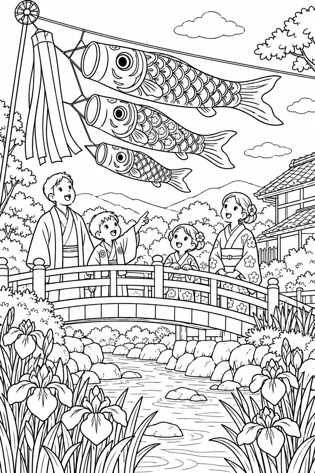 Carp Streamers over the Bridge