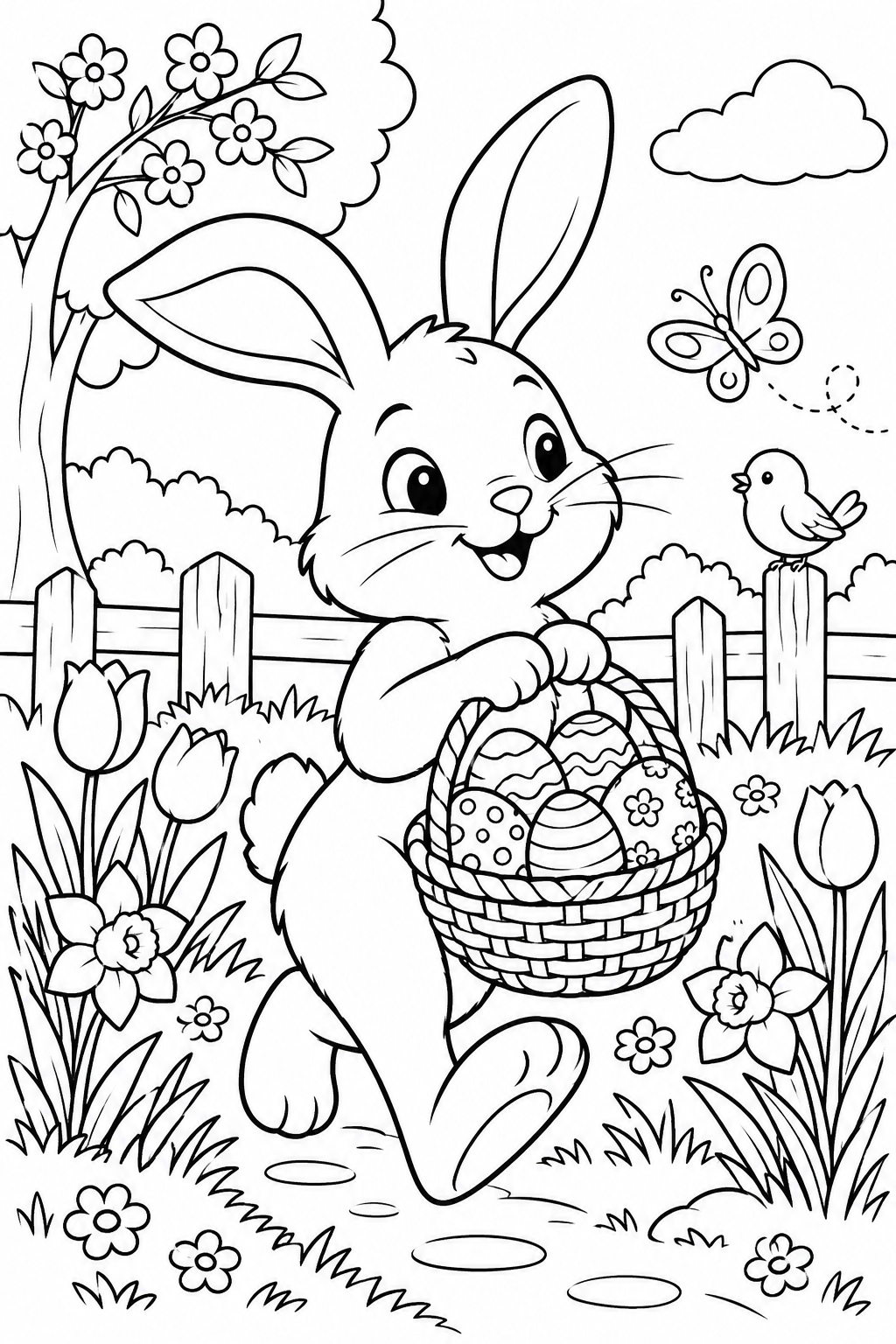 Rabbit with an Easter Basket