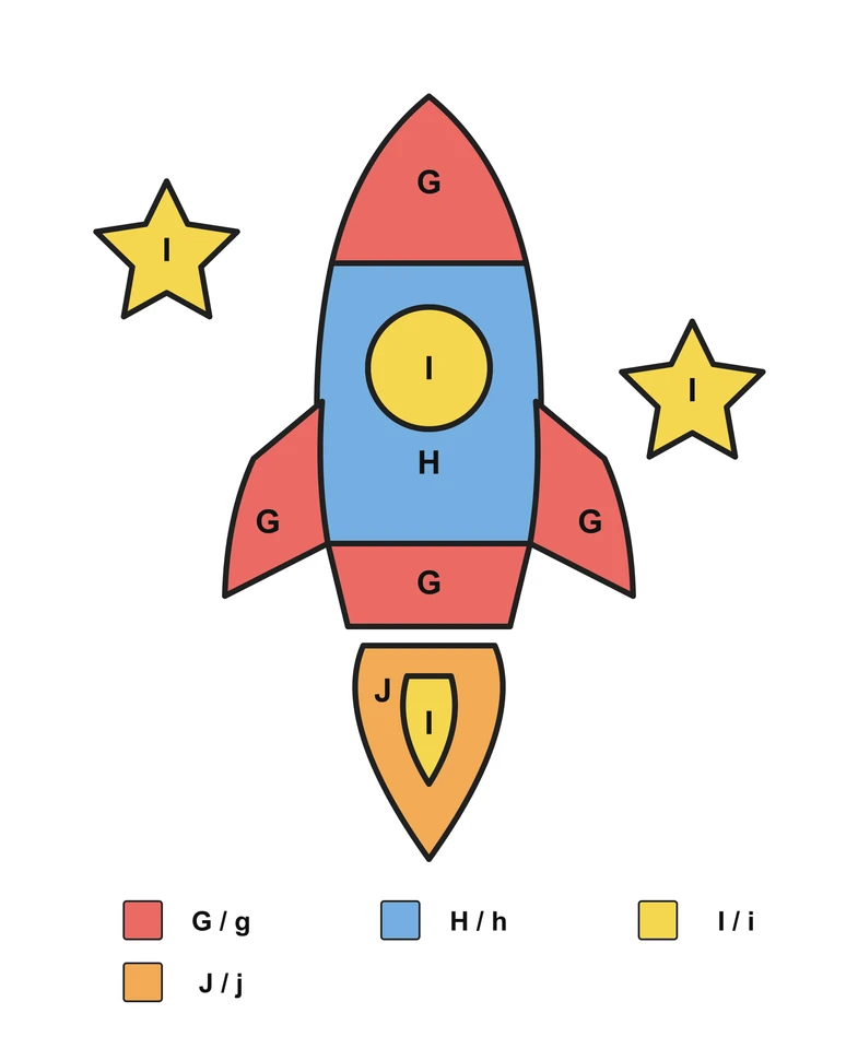 Rocket: English Letter Matching — Answer key